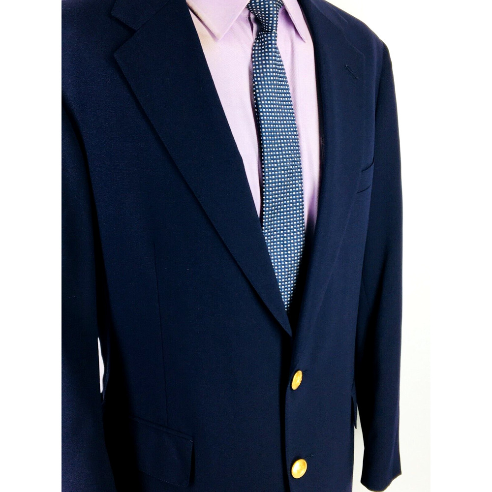 44L Chaps Ralph Lauren USA Mens Vintage 2 Button Wool Blazer Sport Coat Jacket - Picture 7 of 12
